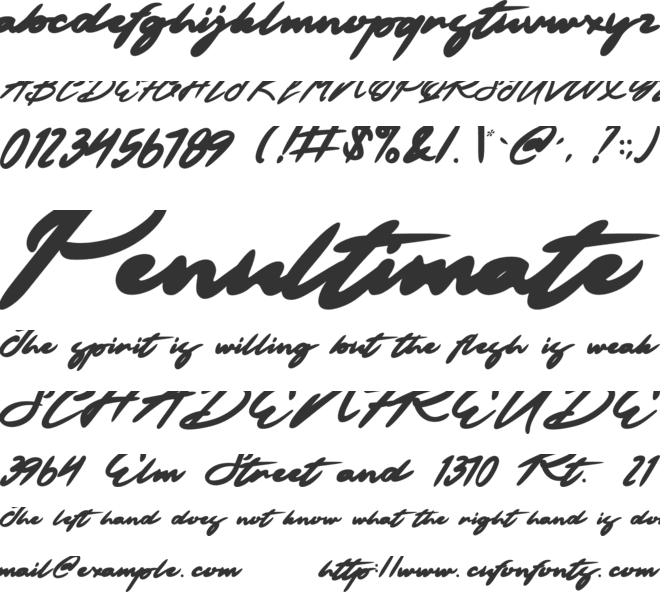 Sweet Stranger font preview