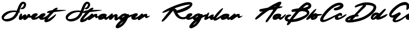 Sweet Stranger Regular font