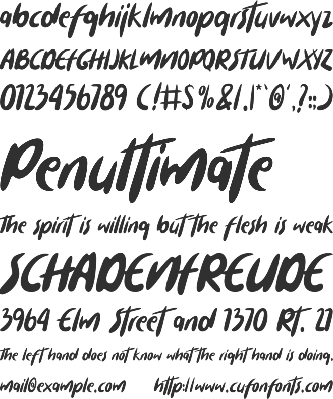 Cuanki Chunky font preview