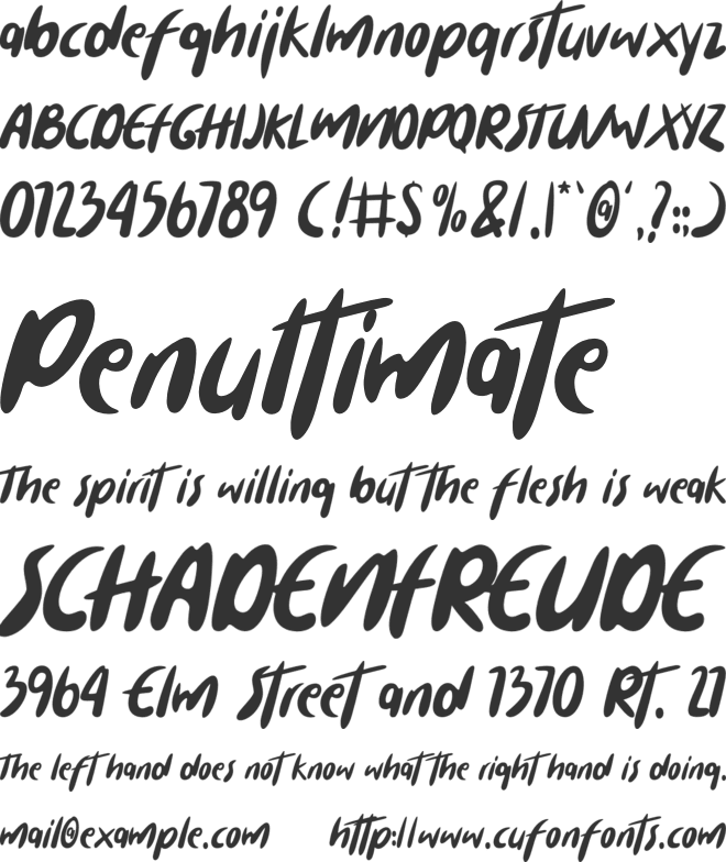 Cuanki Chunky font preview