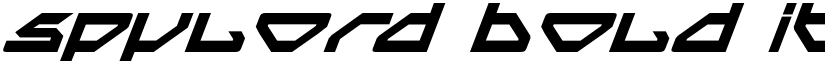 Spylord Bold Italic font