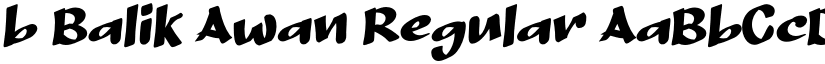 b Balik Awan Regular font