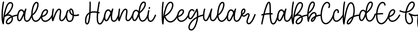 Baleno Handi Regular font