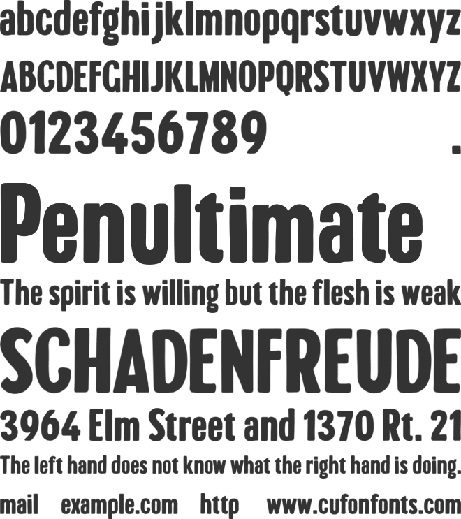 Brontoburger font preview