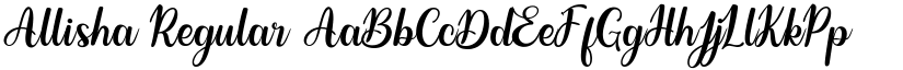 Allisha Regular font