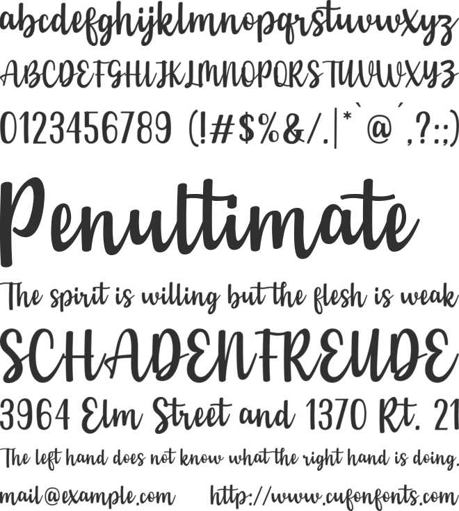 Birthday - Personal Use font preview