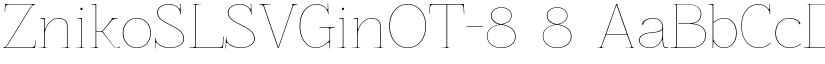 ZnikoSLSVGinOT-8 8 font