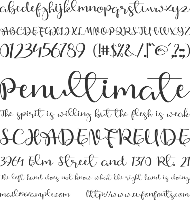 Oliver Sparks font preview