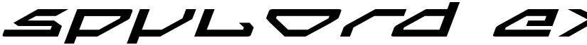Spylord Expanded Italic font