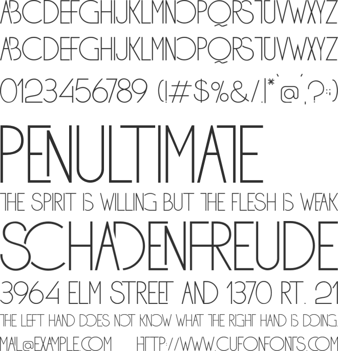 Aweber font preview