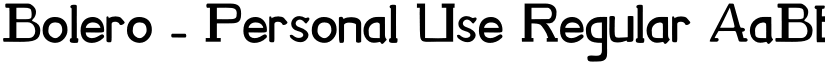 Bolero - Personal Use Regular font
