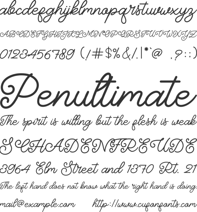 Katteris font preview