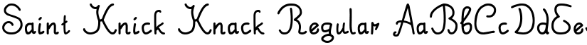 Saint Knick Knack Regular font