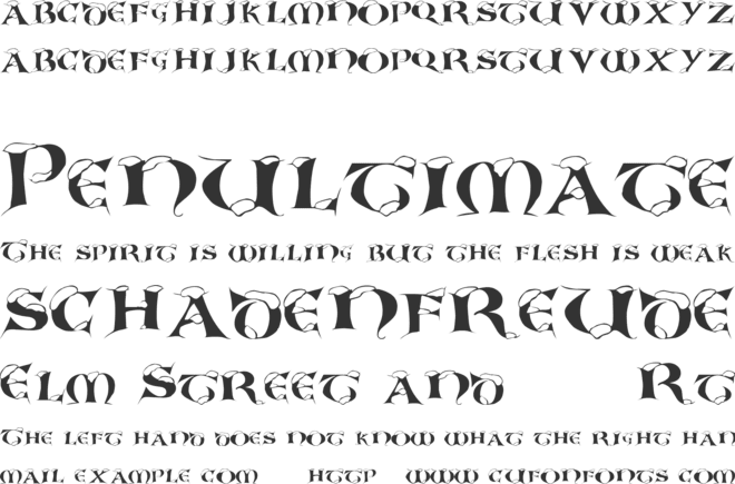 White Christmas font preview