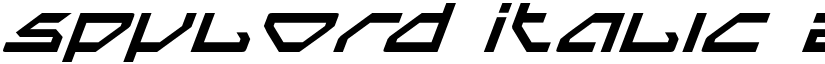 Spylord Italic font