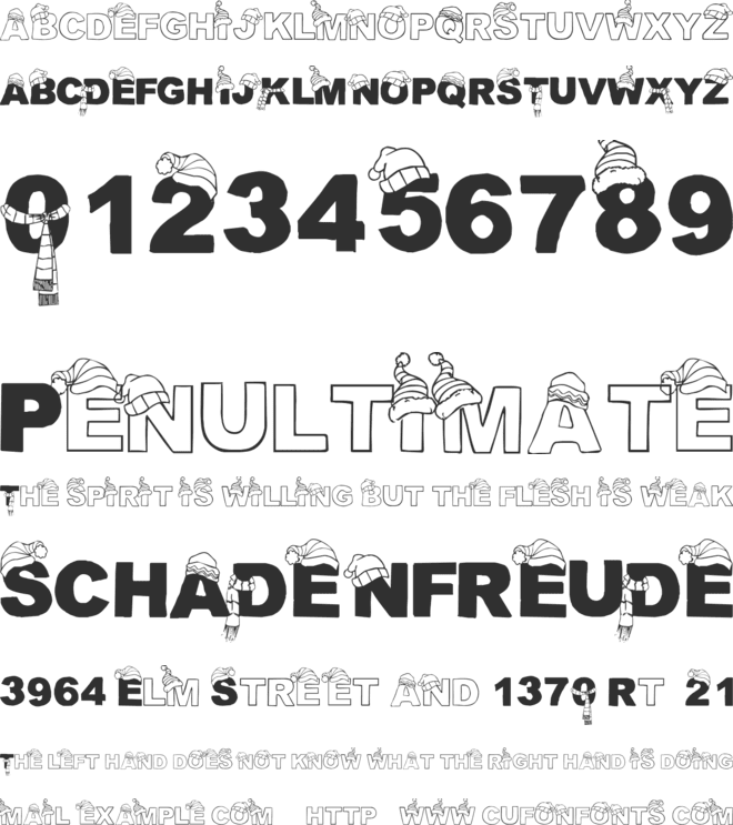CF Tuques font preview