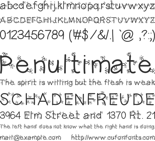 ChristmasLigtness font preview