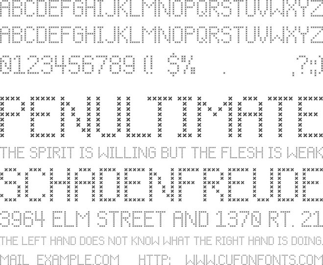 CF Christmas Stitch font preview