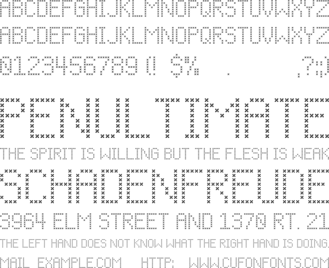 CF Christmas Stitch font preview