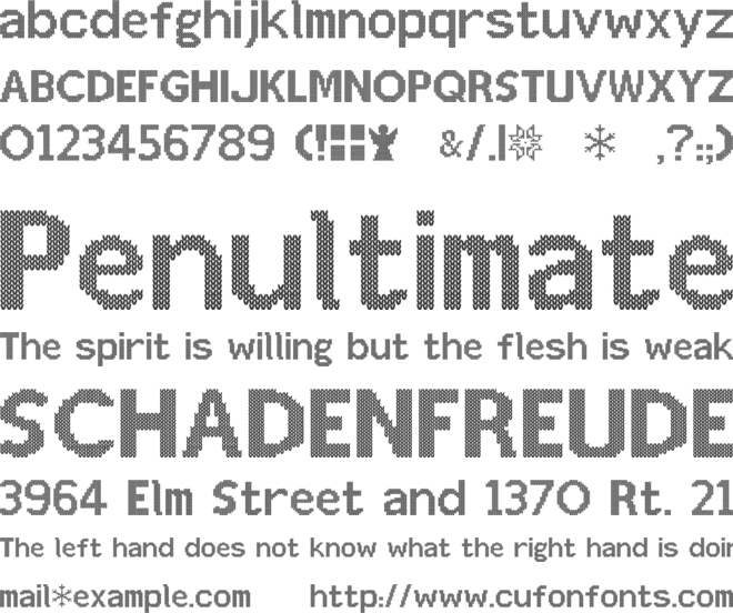 Christmas Jumper font preview