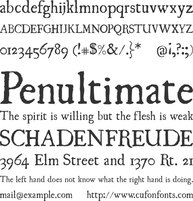 UglyQua font preview