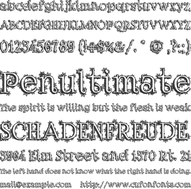 Dickensian Christmas font preview
