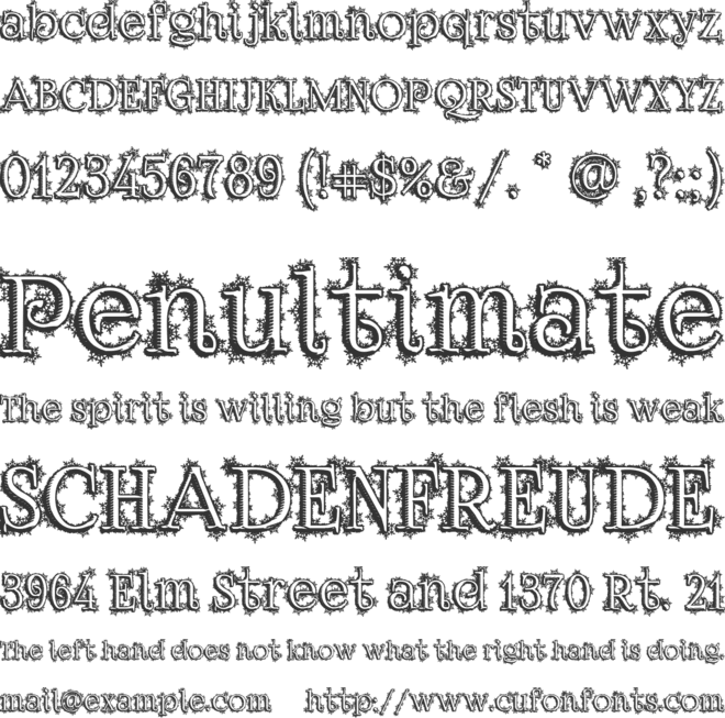 Dickensian Christmas font preview