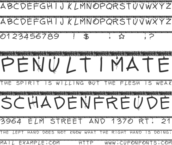 PWTinselLetters font preview