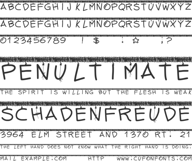 PWTinselLetters font preview