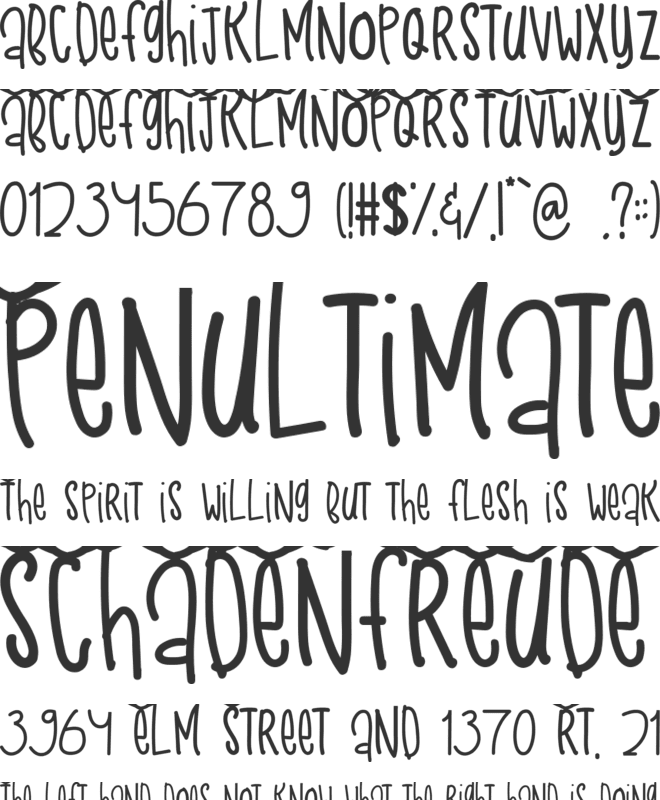 Snow Deer font preview