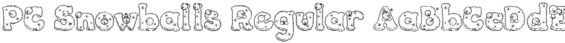 PC Snowballs Regular font