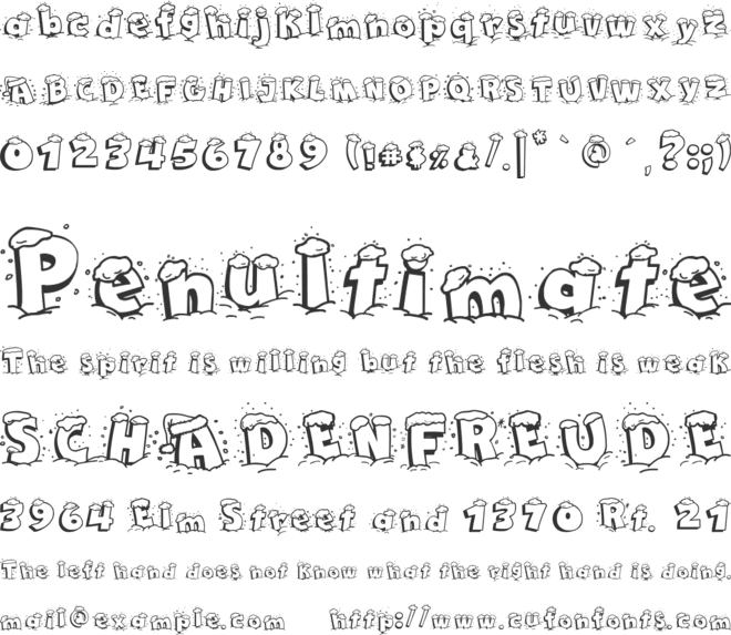 Maple 3 Cartoon font preview