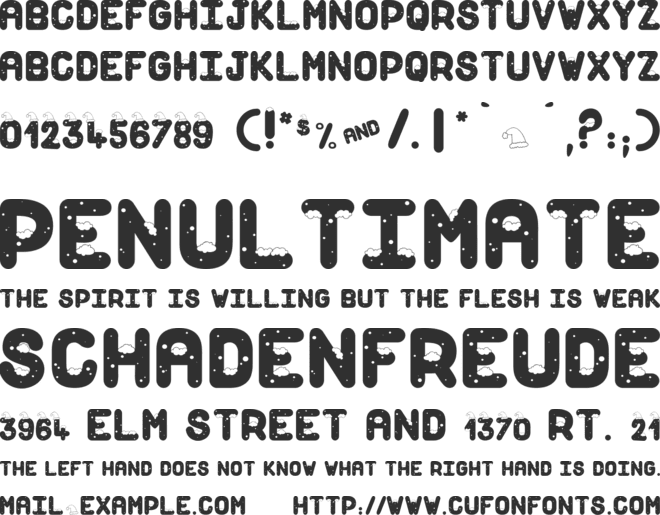 Snow for Santa_PersonalUseOnly font preview