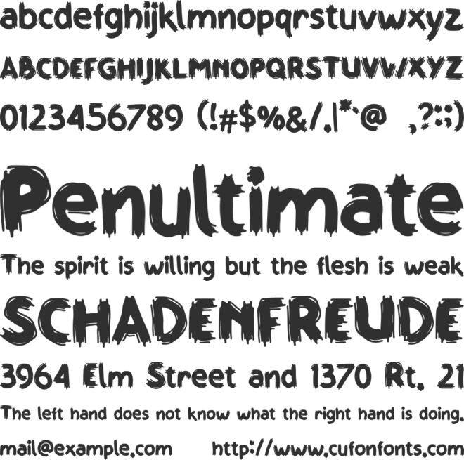 WANDERISM font preview