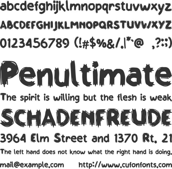 WANDERISM font preview