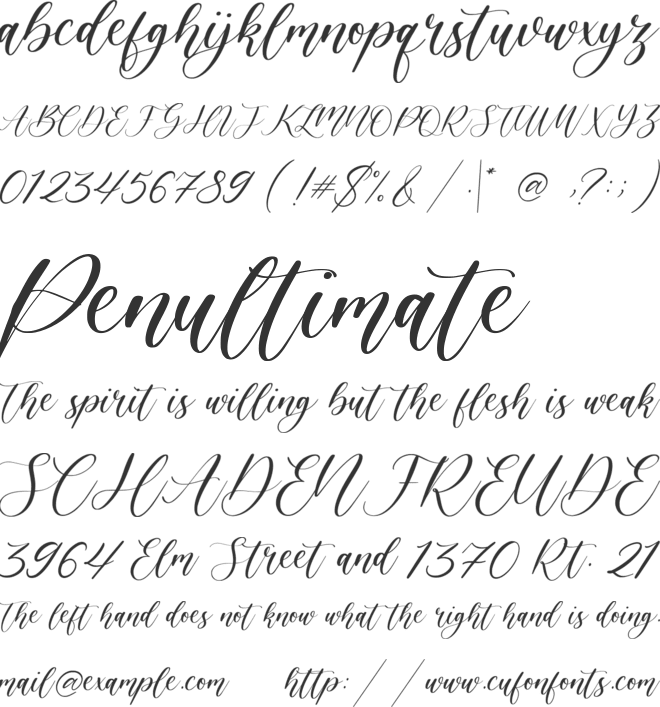 Elegante font preview