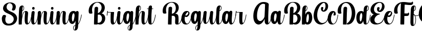 Shining Bright Regular font