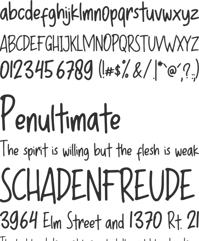 CHILDREN  KIDS font preview