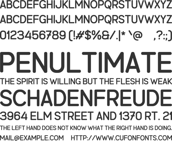 b Benmono Liane font preview