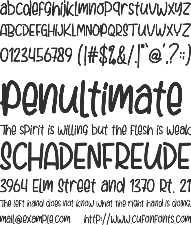 Paw Fighter font preview