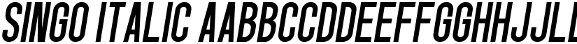 Singo Italic font