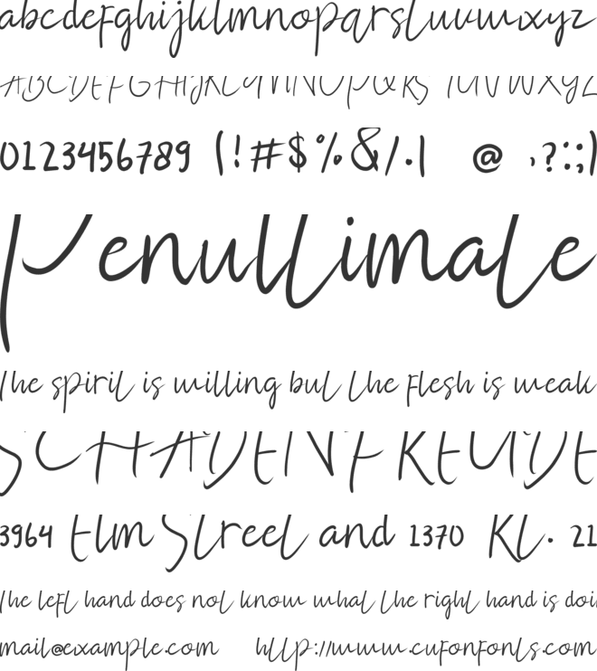 Lestanya font preview