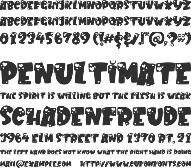Love Crush font preview