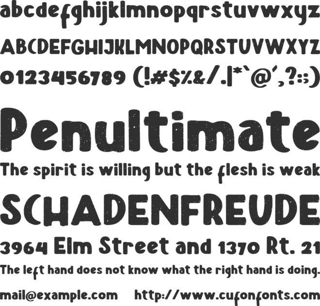 Hello Sunny font preview