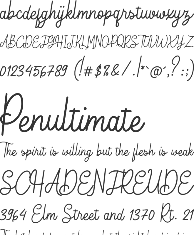 Gwyneth font preview