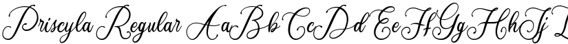 Priscyla Regular font