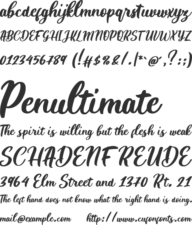 Hurtley font preview