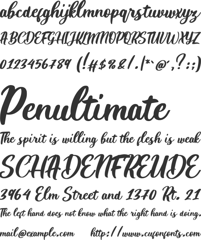 Hurtley font preview