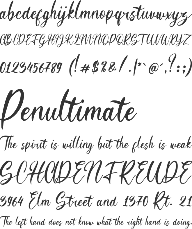 Hanessy font preview