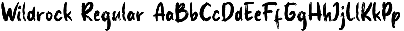 Wildrock Regular font